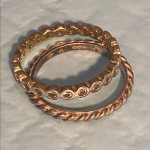 2 sterling rings